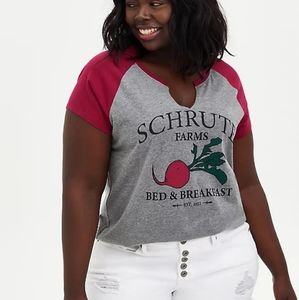 Torrid-The Office-schrute farms raglan tee